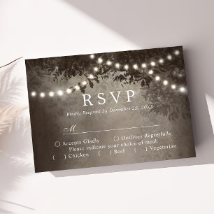 RSVP de mariage RSVP Brown rustique