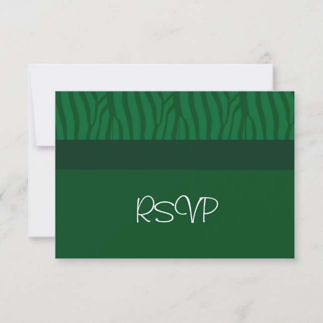 RSVP de mariage vert gazon (Devant)