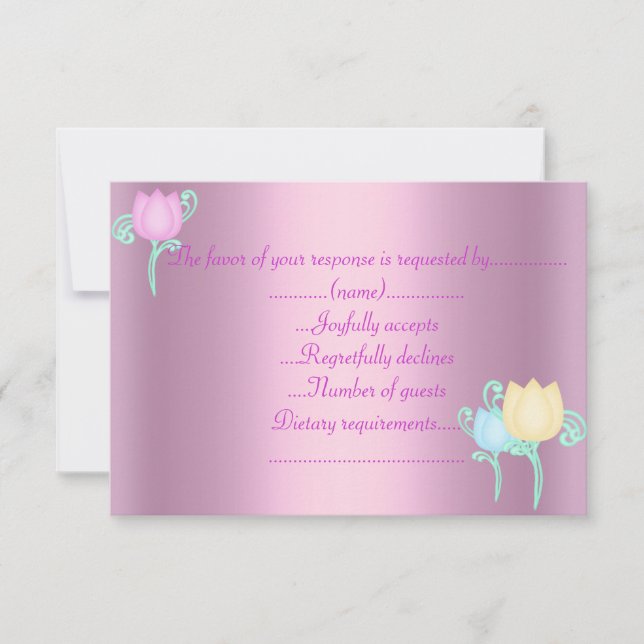 Rsvp du parti sweet sixteen rose (Devant)