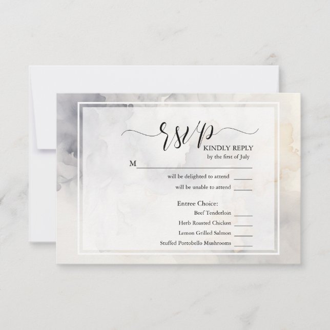 RSVP Elegant Grey and Pale Gold Soft Nuages (Devant)
