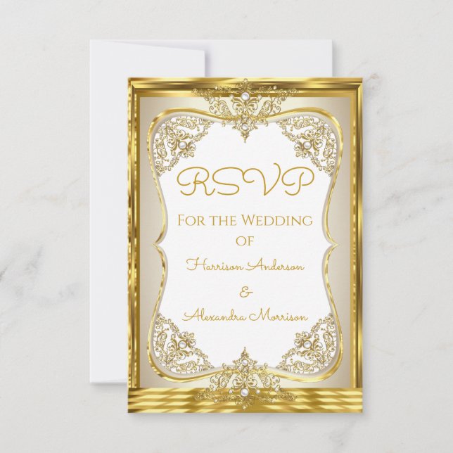 RSVP Elite Mariage Or blanc beige crème perle (Devant)