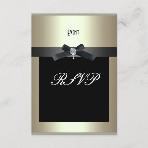 RSVP Entreprise Événement Formel Cravate Noire Cha