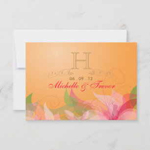 RSVP - Erwiderungskarten für eine herbstliche Hoch Karte