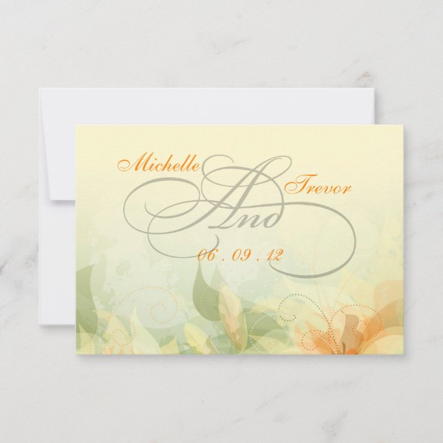 RSVP - Fancy Floral Mariage Response Cartes (Devant)