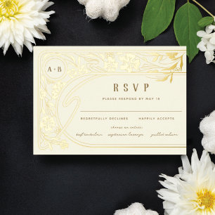 RSVP-Folie Art Nouveau Bogen Folieneinladung
