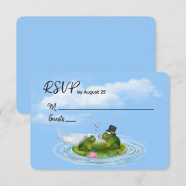 RSVP-Frösche auf Lily Pad hochfahren RSVP Karte