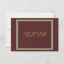 RSVP für Burgund und Gold-Hochzeiten Karte