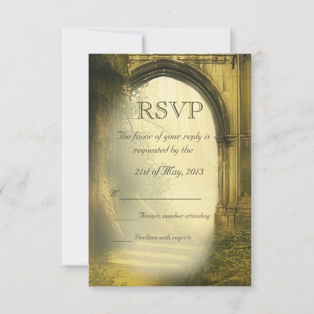 RSVP für die Hochzeit des verzauberten Waldes (Vorderseite)