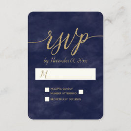 RSVP für einfache Hochzeit von Wasserfarben und Go