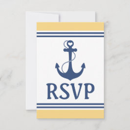 RSVP für gelbe und blaue Schönheitshochzeiten Karte