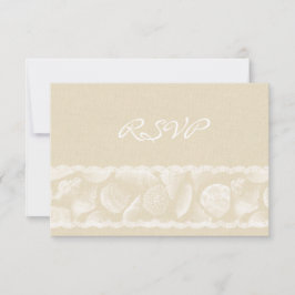 RSVP für Hochzeiten von Muschel in Burlap Lace und