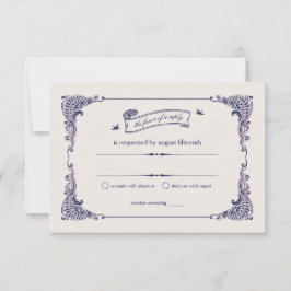 RSVP für Hochzeiten von Schiffen der Marine und vo Karte