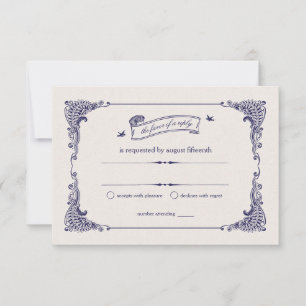 RSVP für Hochzeiten von Schiffen der Marine und vo Karte