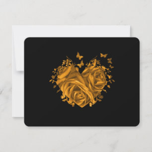 RSVP für Hochzeitsszenarien und Rose Karte