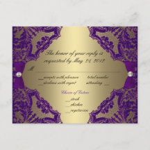 RSVP für lila Hochzeiten und Hochzeiten