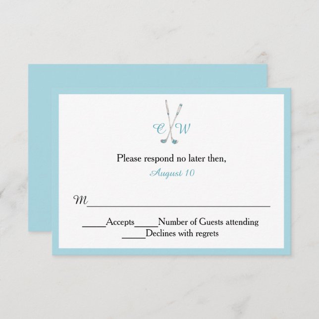 RSVP für Mit Monogramm Hochzeiten (Vorne/Hinten)