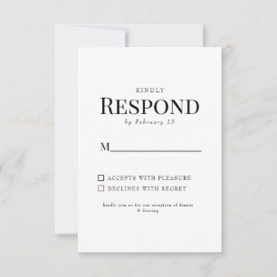 RSVP für Schwarz-Weiß-Hochzeit