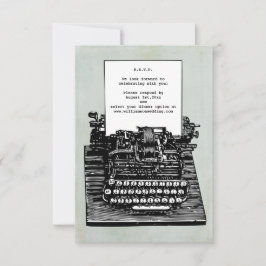 RSVP für Vintage Schreibmaschine Karte
