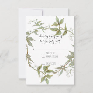 RSVP Garden Foliage Laurel Wreath Mariage rustique