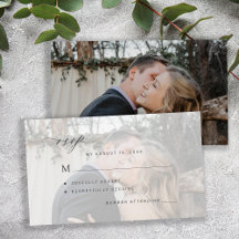RSVP-Hochzeit für Schwarz-Weiß-Foto