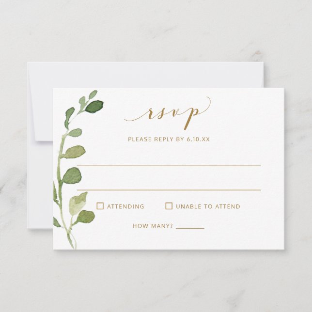 RSVP Hochzeit mit Essensauswahl & Song Eukalyptus (Vorderseite)