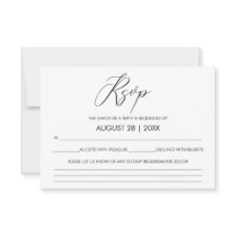 RSVP-Hochzeit mit handgeschriebenem Script