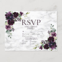 RSVP-Hochzeit mit Lila Marmor