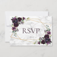 RSVP-Hochzeit mit Lila Marmor