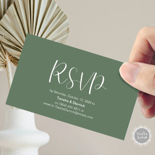 RSVP Hochzeit, reagieren, Minimalistisches Skript Begleitkarte