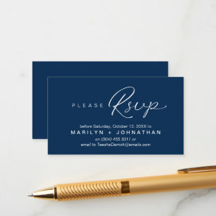 RSVP Hochzeiten per Telefon oder E-Mail Begleitkarte
