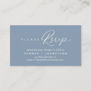 RSVP Hochzeiten per Telefon oder E-Mail Begleitkarte