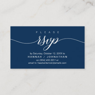 RSVP Hochzeiten per Telefon oder E-Mail Begleitkarte