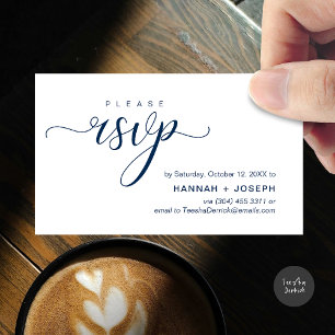 RSVP Hochzeiten per Telefon oder E-Mail Begleitkarte