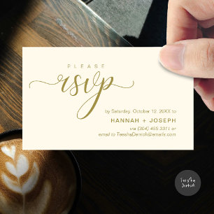 RSVP Hochzeiten per Telefon oder E-Mail Begleitkarte