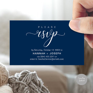 RSVP Hochzeiten per Telefon oder E-Mail Begleitkarte