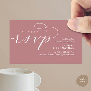 RSVP Hochzeiten per Telefon oder E-Mail Begleitkarte