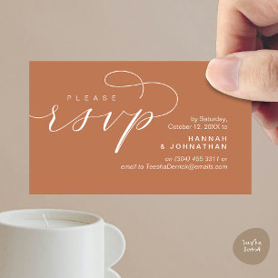 RSVP Hochzeiten per Telefon oder E-Mail Begleitkarte