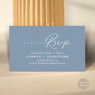 RSVP Hochzeiten per Telefon oder E-Mail Begleitkarte