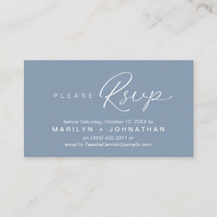 RSVP Hochzeiten per Telefon oder E-Mail Begleitkarte