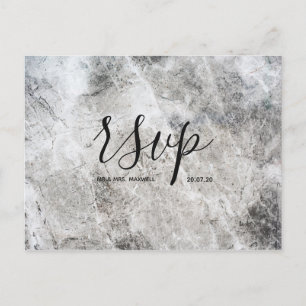 Rsvp-Hochzeitkarte Postkarte mit Stone Marble Sc