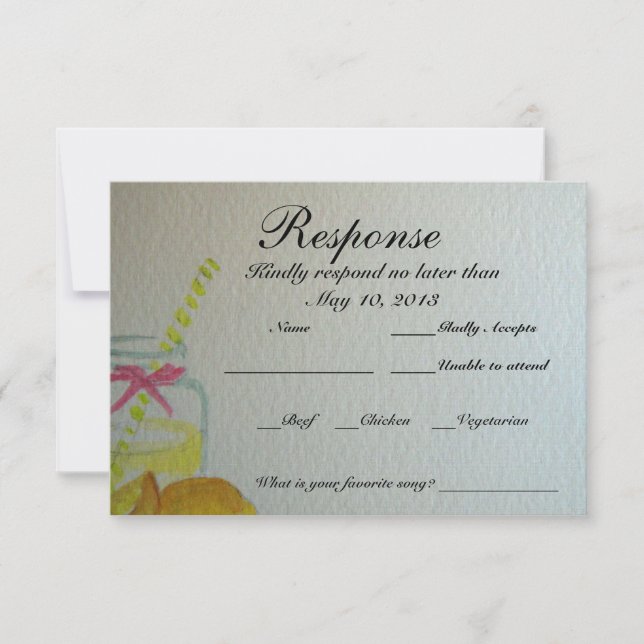 RSVP-Hochzeitkarte RSVP Karte (Vorderseite)