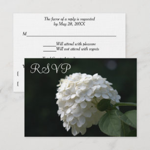 RSVP Hochzeitkarten Weiße Limone Hydrangea Karte