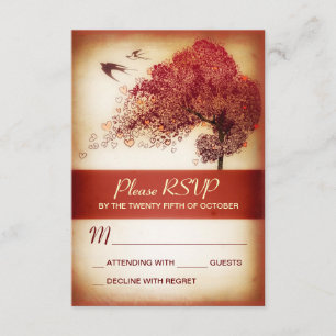 RSVP-Hochzeitskarten mit romantischen Lieben RSVP Karte