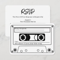 RSVP im Stil der 80er Jahre für eine Retro-Hochzei