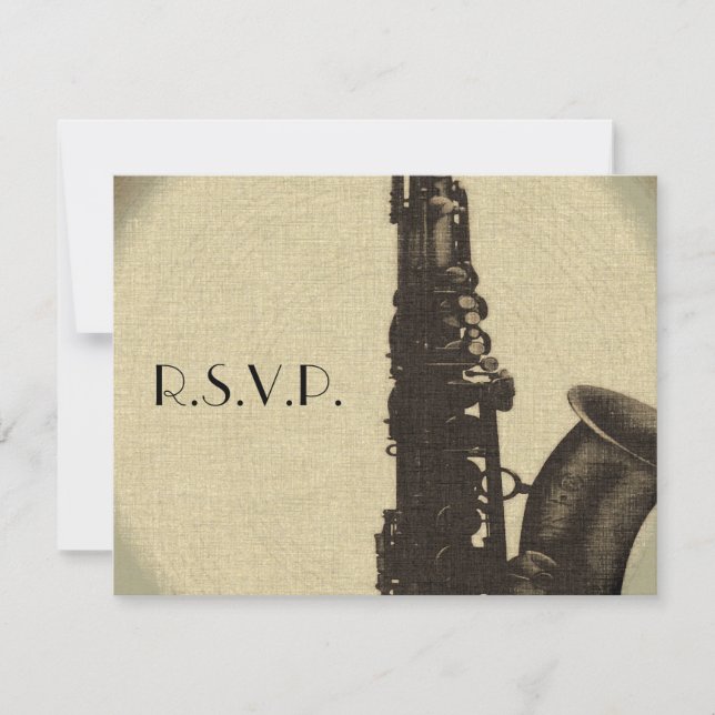 RSVP Jazz Age Faire-part de mariage Art Déco (Devant)