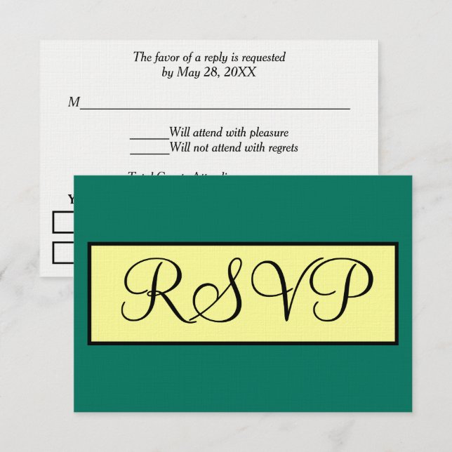 RSVP KARTE (Vorne/Hinten)