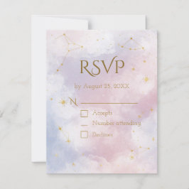 RSVP-Karte | Aquarellstars RSVP Karte