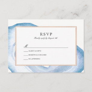 RSVP-Karte   Blau RSVP Karte