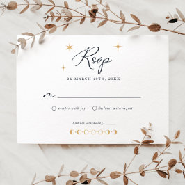 RSVP-Karte "Celestial Sun and Moon Stars" Begleitkarte