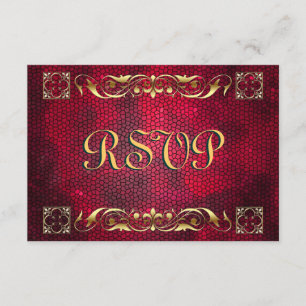 RSVP-Karte des Kaisers mit rotem Hartglas RSVP Karte